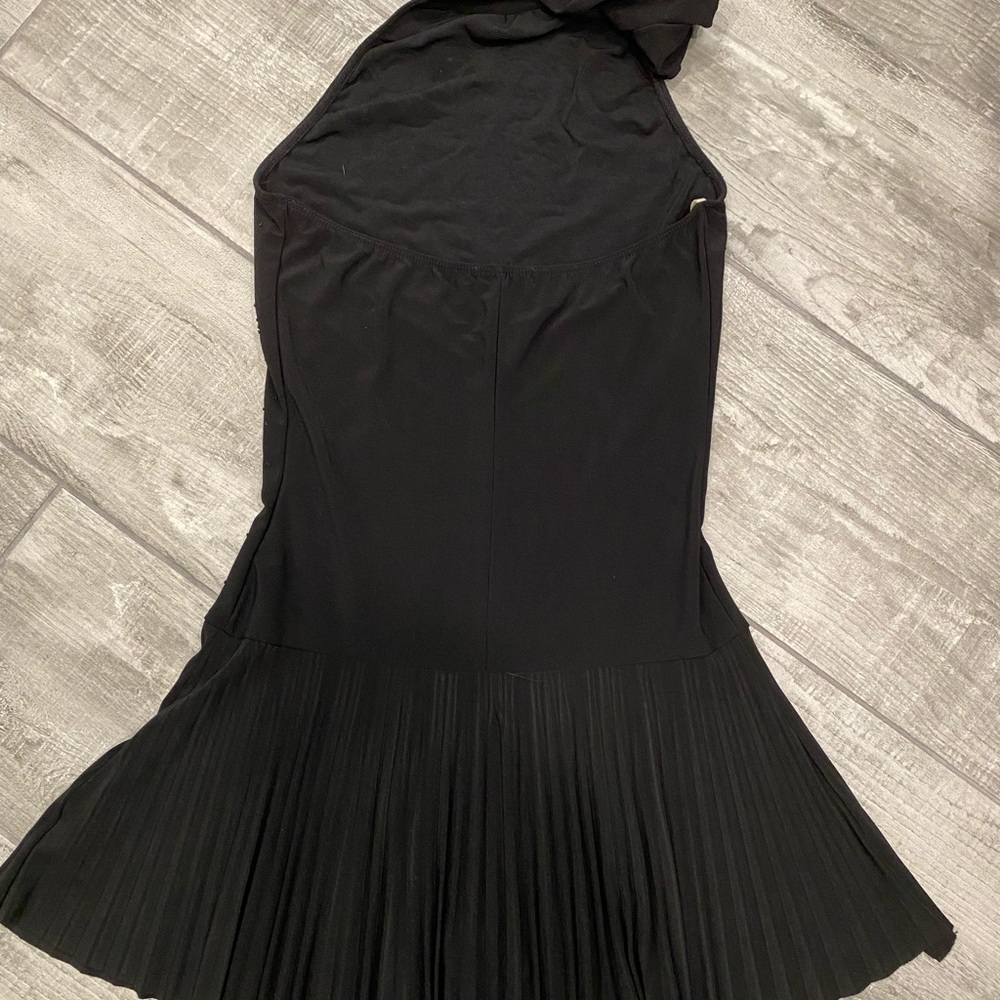 xxs black mini dress Quinella Black Lace Crepe Backless Mini Dress XL / US 12-14